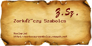 Zorkóczy Szabolcs névjegykártya