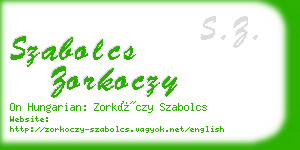 szabolcs zorkoczy business card